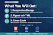 create modern responsive landing page or portfolio website