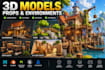 create professional 3d models, props and environments