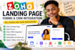build zoho landing page forms CRM integration