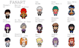 do danganronpa style pixel art