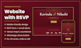 create a digital wedding invitation website with rsvp and whatsapp share