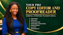 proofread and copyediting your fiction novel