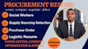 craft you a professional procurement resume and purchasing resume