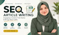 write SEO blog article and content writing