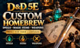create balanced dnd 5e homebrew spell magic items weapon and custom game content
