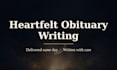 write a heartfelt obituary delivered same day