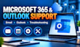 microsoft 365 outlook email and sync issues