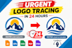 urgently trace your logo