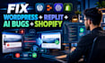 fix wordpress, replit base44 shopify and ai code bugs as a full stack developer