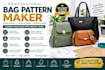 be digital handbag backpack totes bag sewing pattern design and tech pack
