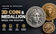 Sculpt custom 3d coin, bas relief, engraving medallion, pendant for 3d ...