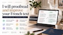 proofread and improve your french text