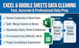 clean data sheets excel and google
