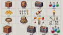 create custom pixel art 2d game assets, sprites, props, items, retro game assets