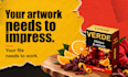 apply your artwork to your supplied packaging dieline