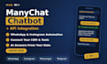 build a manychat chatbot with API integration for whatsapp and instagram