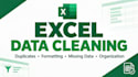 clean , format and organize the excel data