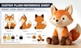 create plush reference sheet stuffed animal plushie soft toy character design