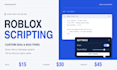 create roblox scripts and guis and fix game bugs
