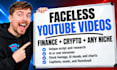 create a faceless explainer video for finance or any niche