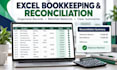 enter bookkeeping records and reconcile statements in excel
