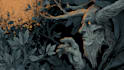 create dark art, metal, gothic illustration