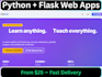 build a small web app with python, flask, and postgresql