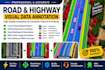do road and highway visual data annotation
