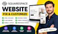 fix squarespace website html css bugs fluid engine mobile layout booking forms