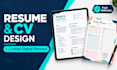design a professional resume and CV