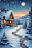 design cinematic christmas winter scene illustrations