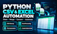 automate CSV and excel data processing with python