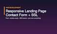 build a responsive landing page or business card website with contact form