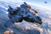 design a sci fi spaceship art