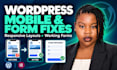 fix wordpress mobile layout issues and contact