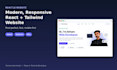 build a modern react vite website with tailwind css responsive UI