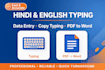 do hindi typing english typing copy typing and data entry