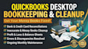 quickbooks, bookkeeping, bank reconciliation, and cleanup