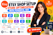 do etsy shop setup, etsy store setup and etsy SEO