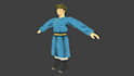 model texture and rig low poly 3d ps1 style model