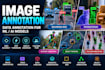 image annotation, video annotation, data annotation and image labeling for ml ai