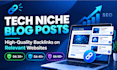 do relevant tech niche blog post through blogger outreach