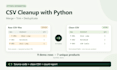 merge and clean your CSV files with a python script