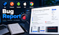 do manual software testing, web and mobile app QA testing with detailed r