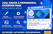 create a professional facebook page with logo and setup