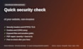 run a quick noninvasive security check of your website