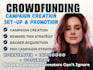 create and setup kickstarter indiegogo crowdfunding campaign creation promotion