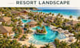 3d landscape design and realistic resort pool rendering