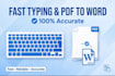 do fast ms word  typing ,data entry