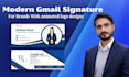 design modern gmail signature, animated logo designs with HTML mail